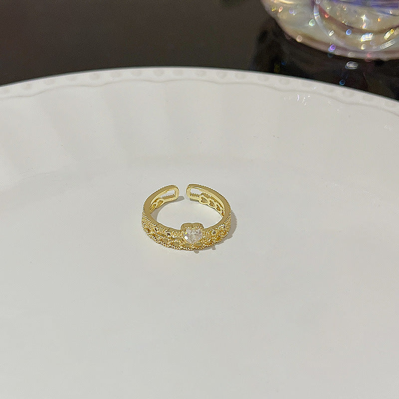 Anello farfalla zircone regolabile da donna