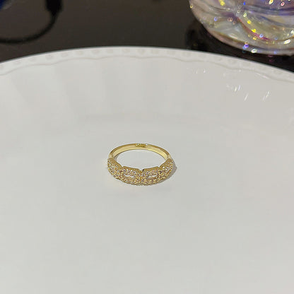 Anello farfalla zircone regolabile da donna