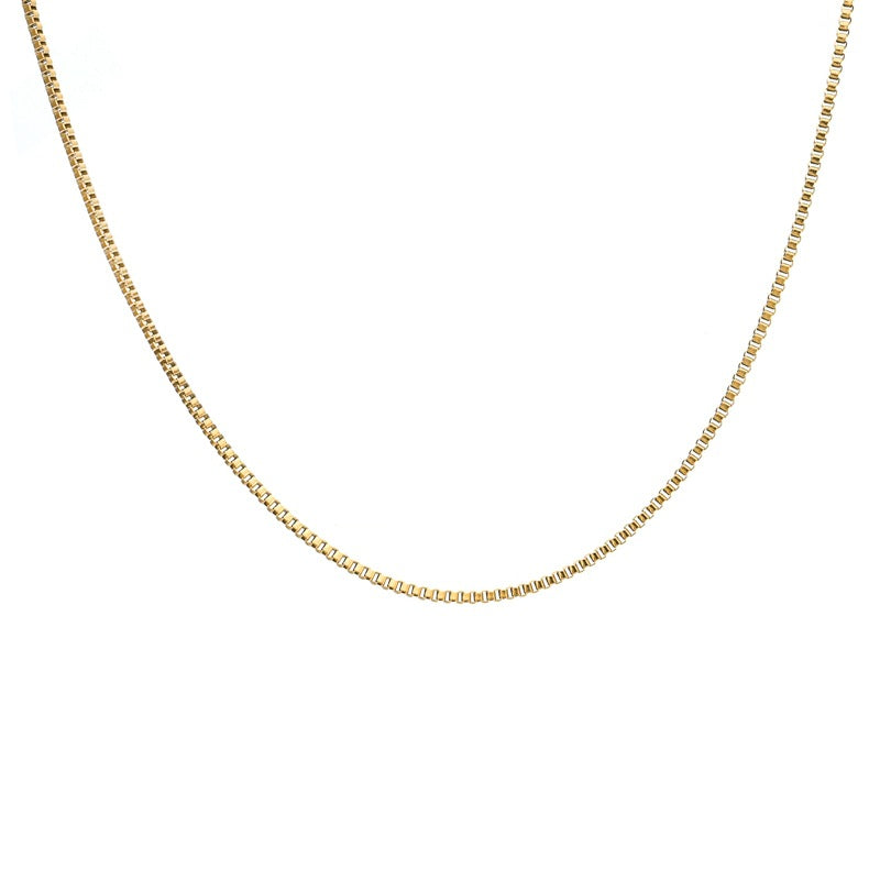 Collana catena dorata box chain