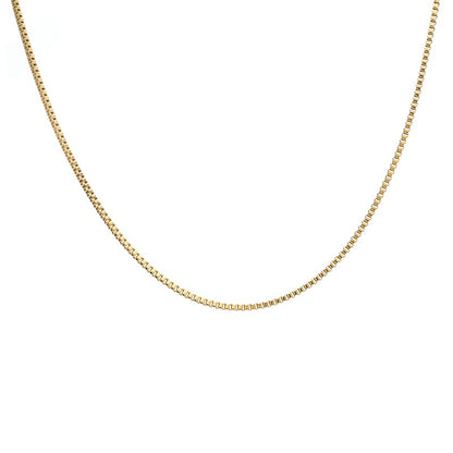 Collana catena dorata box chain