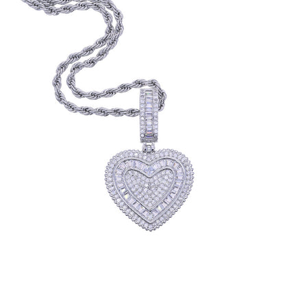 Pendente cuore zircone