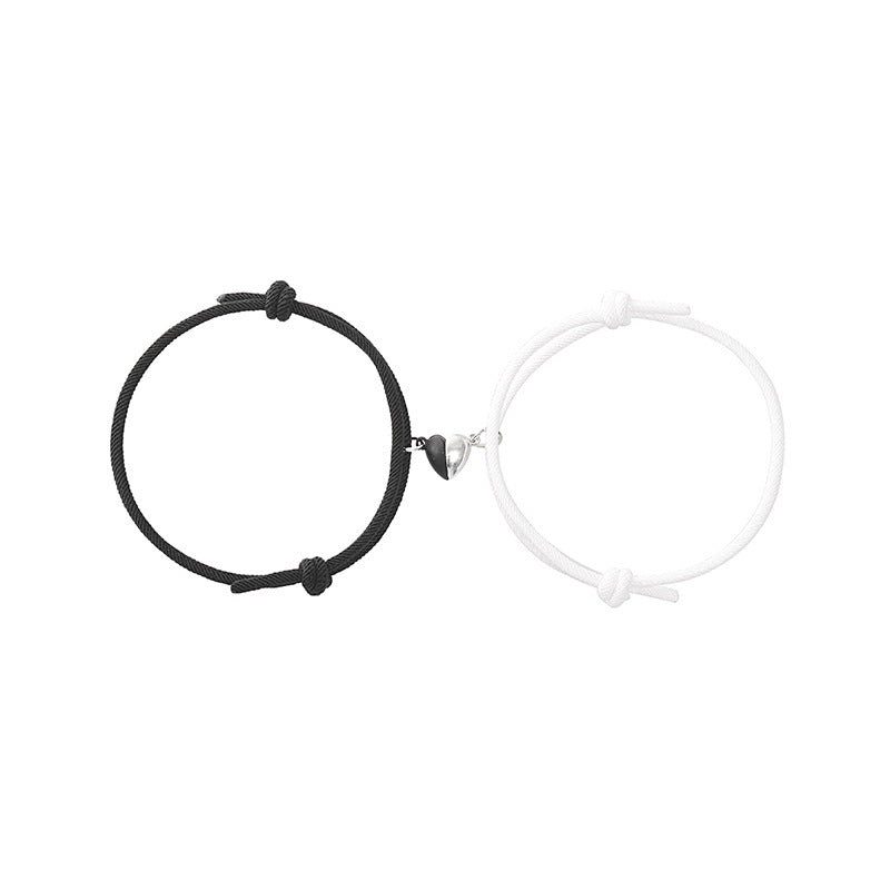 Bracciale coppia magnetico bianco e nero