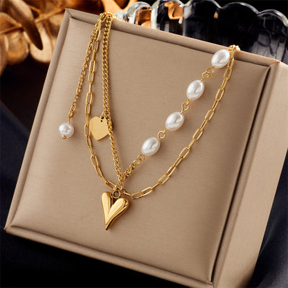 Collana doppio pendente quadrato