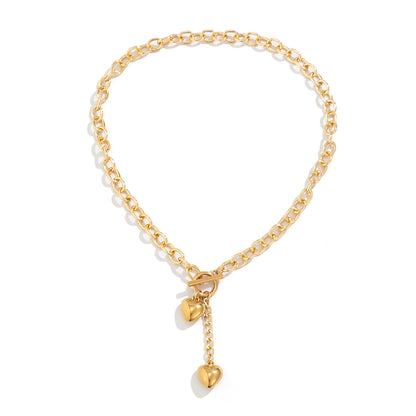 Set collana e bracciale cuore da donna