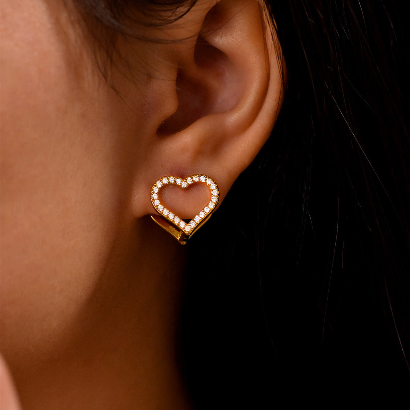 Orecchini in zircone amore