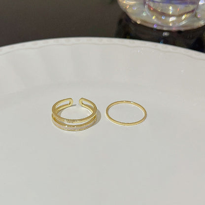 Anello farfalla zircone regolabile da donna