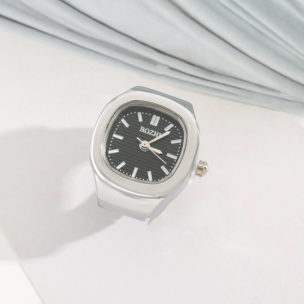 Anello orologio quadrato