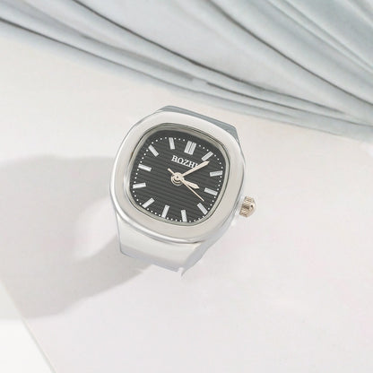 Anello orologio quadrato