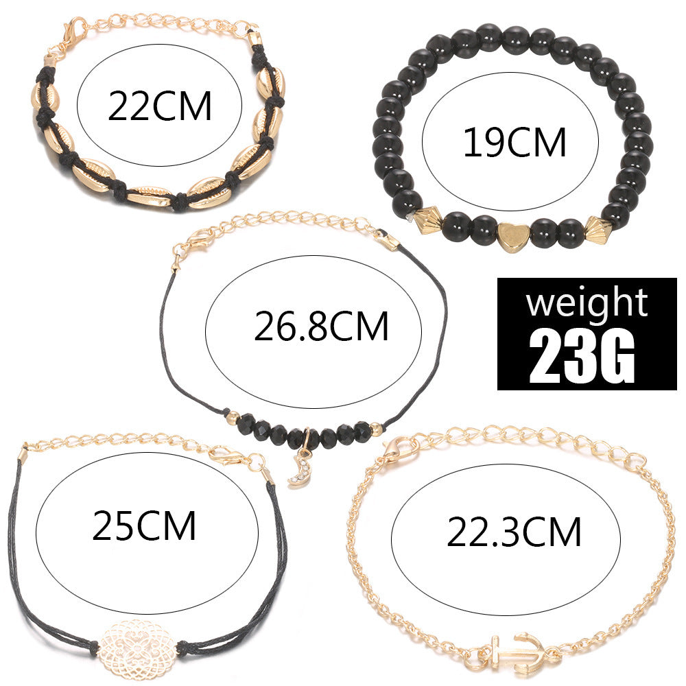 Set 5 bracciali conchiglia