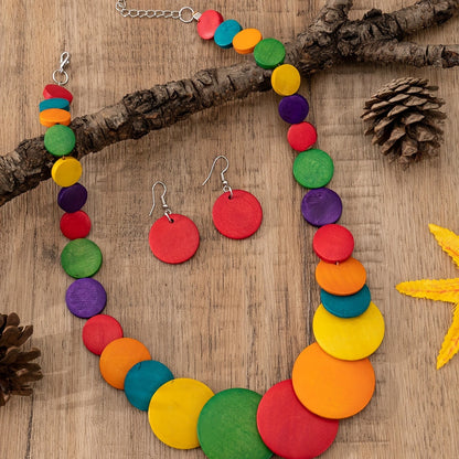 Set gioielli retro legno