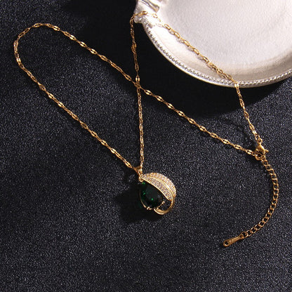 Collana titanio smeraldo