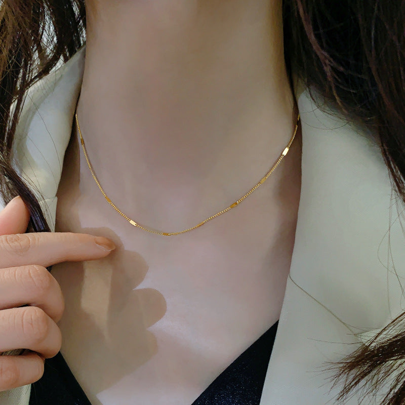 Collana titanio oro 18k da donna