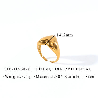 Anello cuore titanio aperto