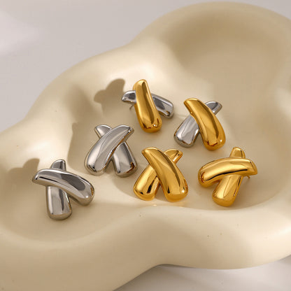 Orecchini croce oro 18K