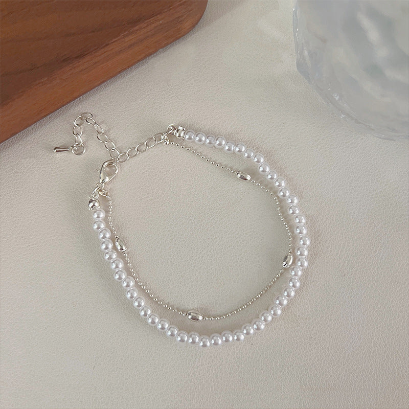 Braccialetto perla doppio