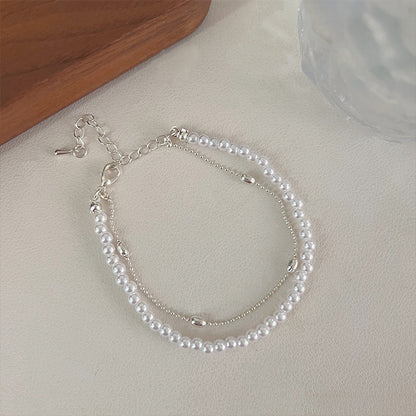 Braccialetto perla doppio