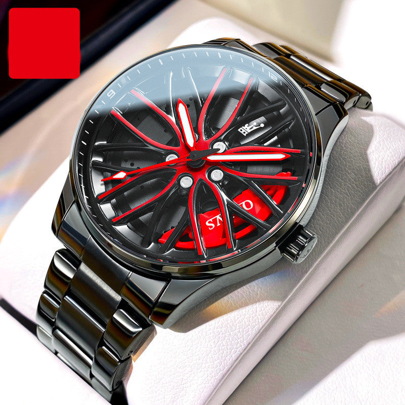 Orologio uomo traforato luminoso al quarzo