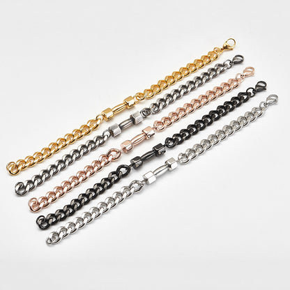 Bracciale titanio e acciaio da uomo manubrio