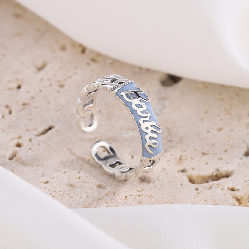 Anello argento 925 con catena
