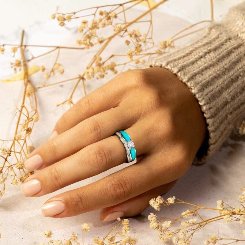 Anello onda con diamanti da donna