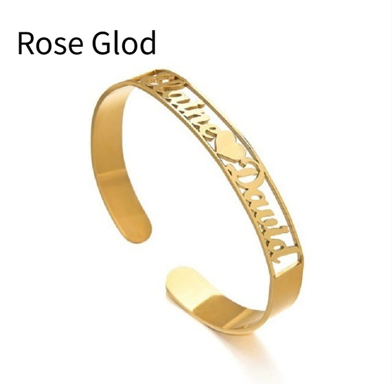 Bracciale lettere acciaio inox
