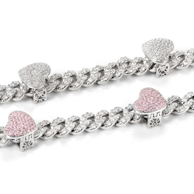Cavigliera cuore zircone