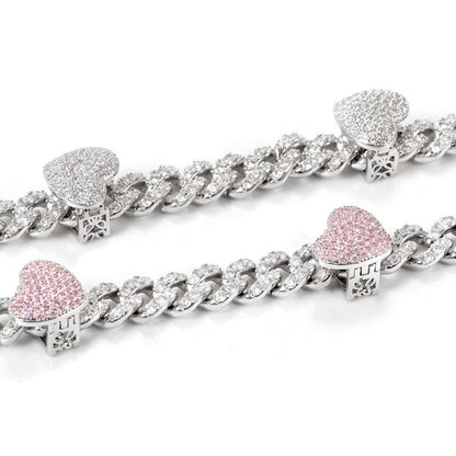 Cavigliera cuore zircone