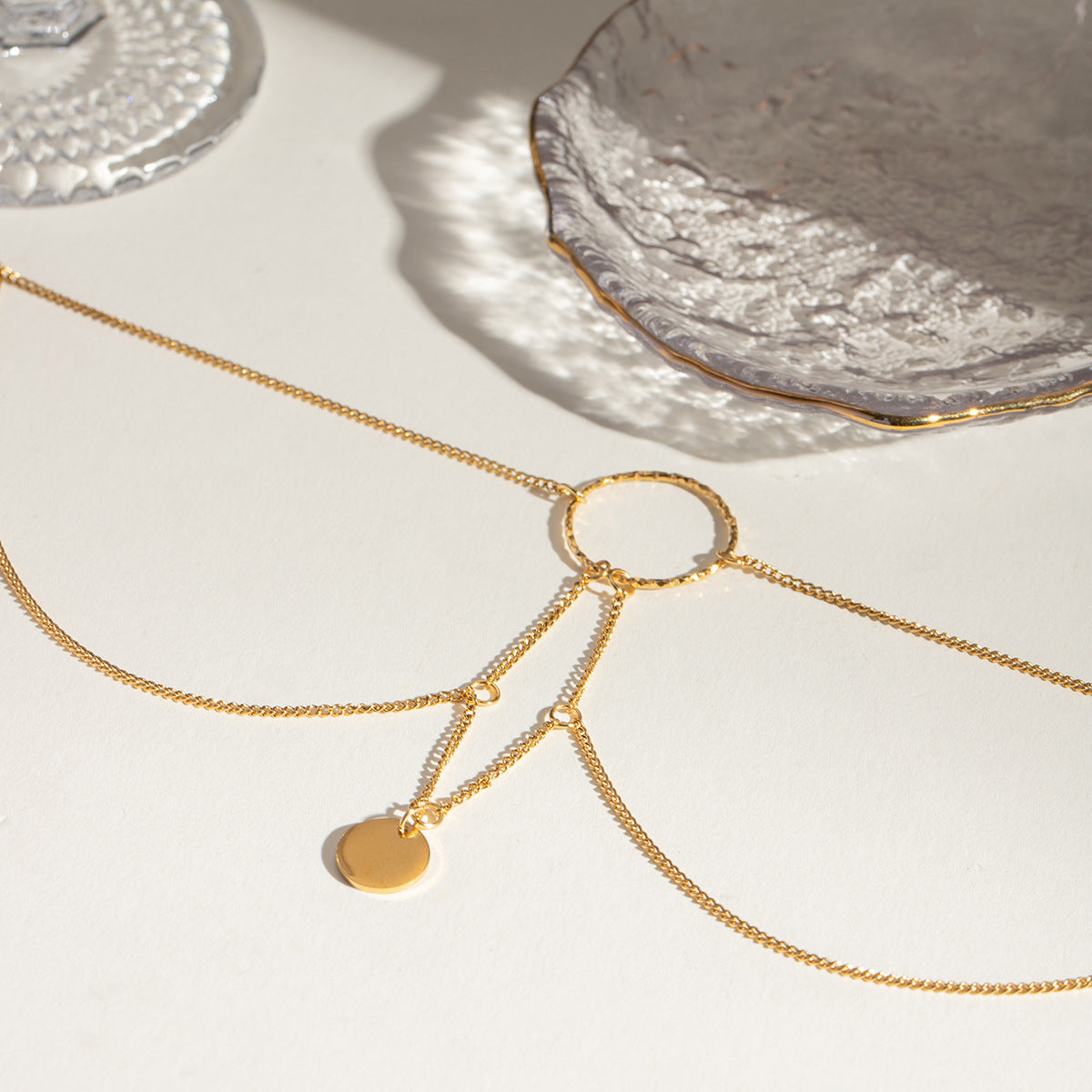 Collana anello geometrico oro 18K