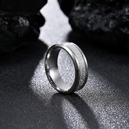 Anello titanio da uomo opaco