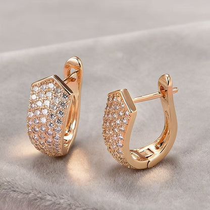 Orecchini zirconi oro champagne