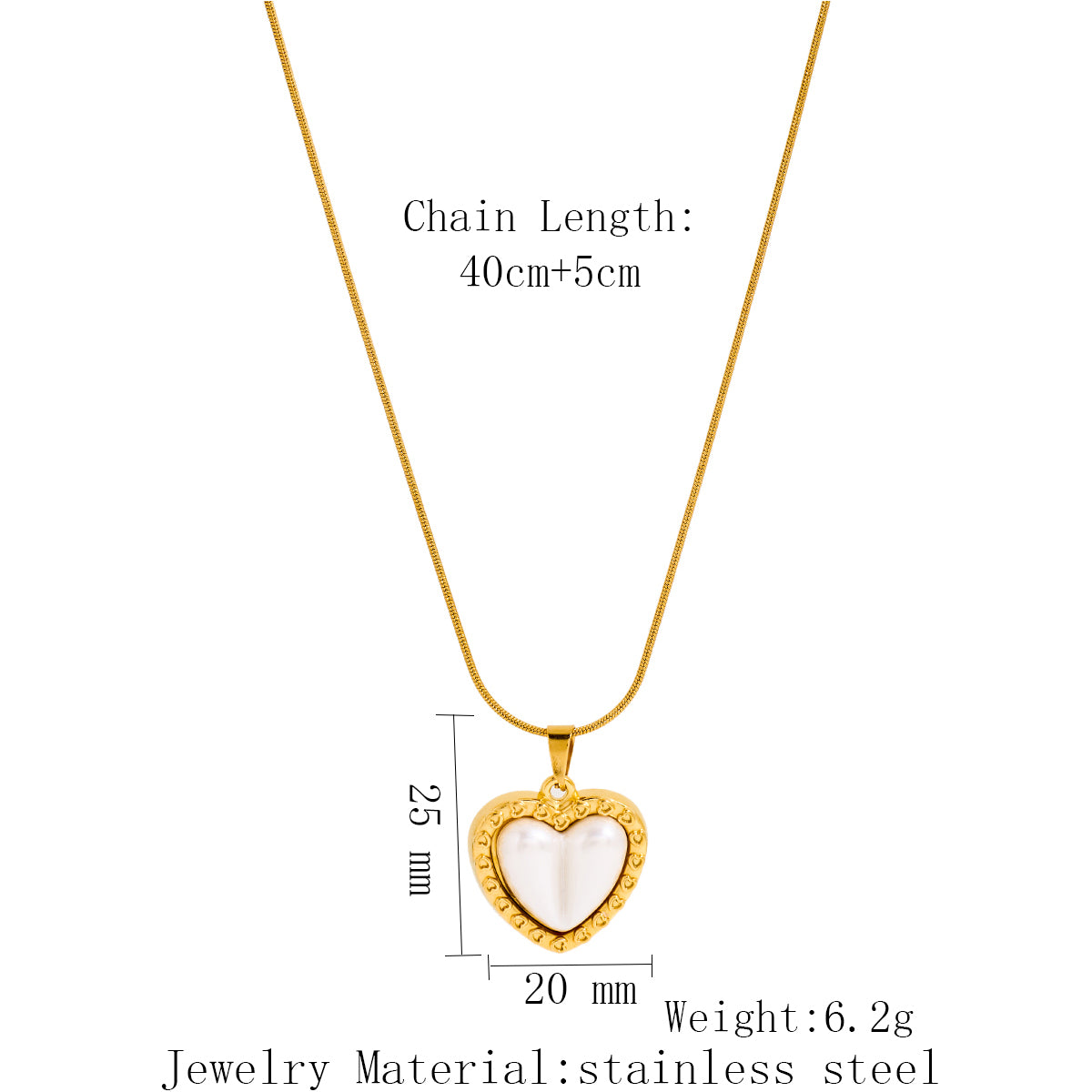 Collana cuore in acciaio