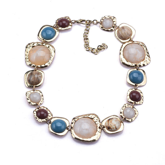 Collana e bracciale geometrico
