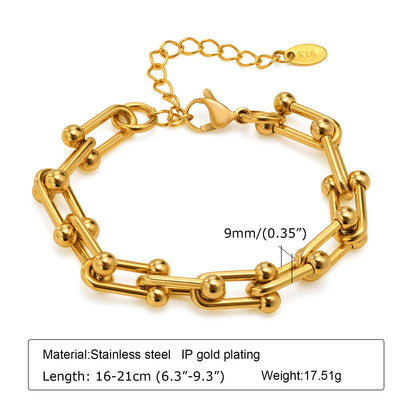 Bracciale Acciaio Dorato