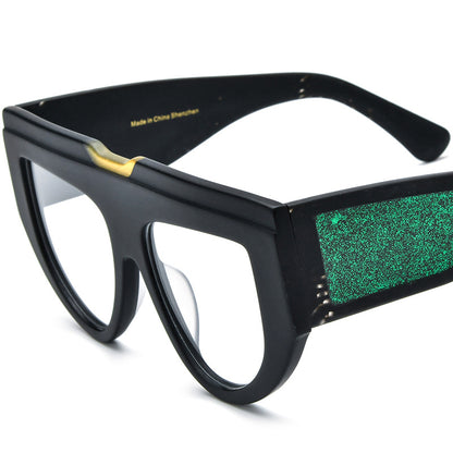 Occhiali cat-eye multicolore satinati