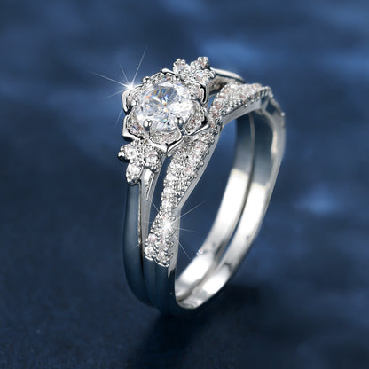 Anello opale a sei griffe