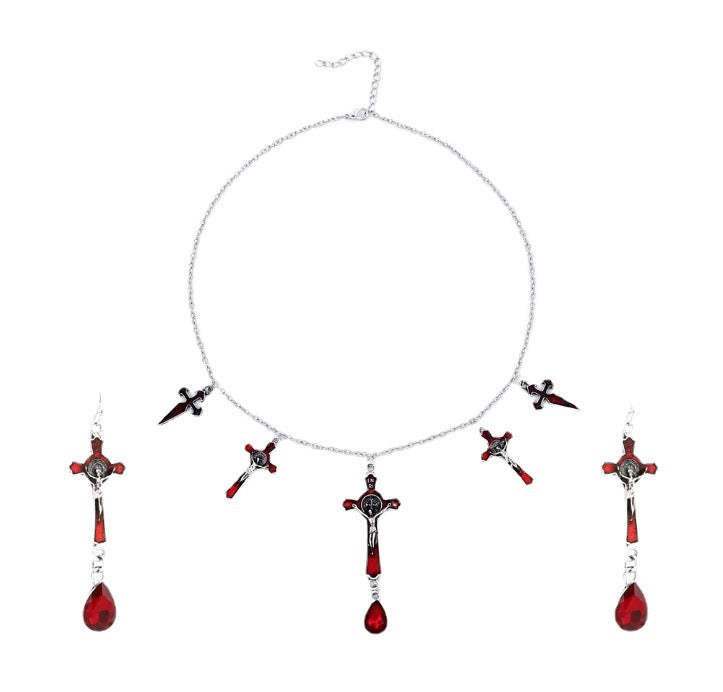 Collana pipistrello nero vistosa
