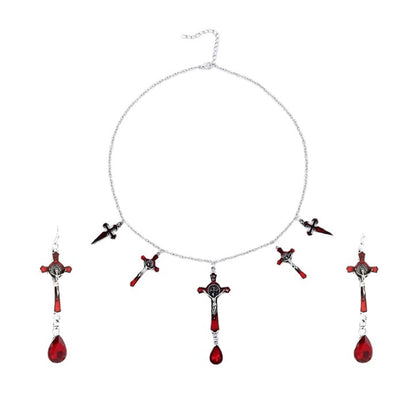 Collana pipistrello nero vistosa