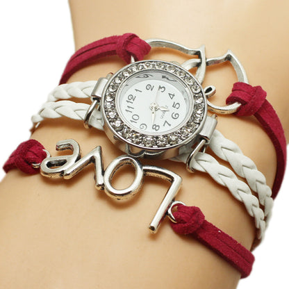 Bracciale cuore doppio intrecciato