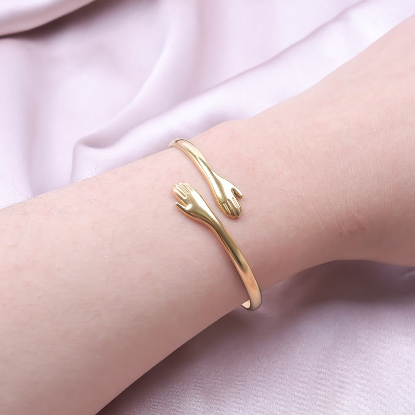 Bracciale serpente regolabile in acciaio