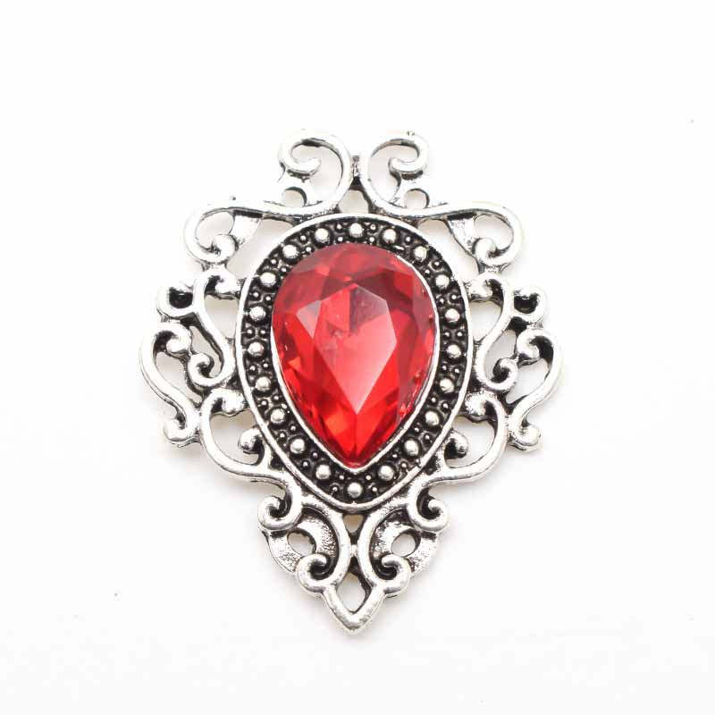 Spilla fiore goccia argento