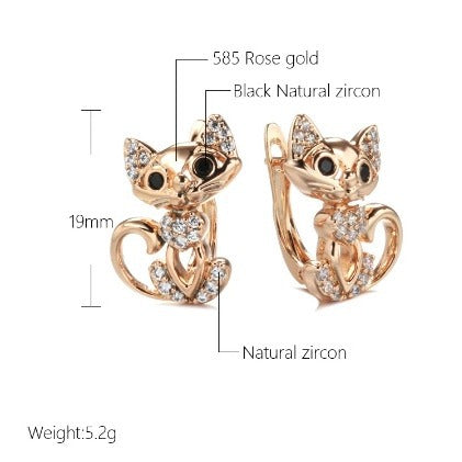 Orecchini gatto zircone