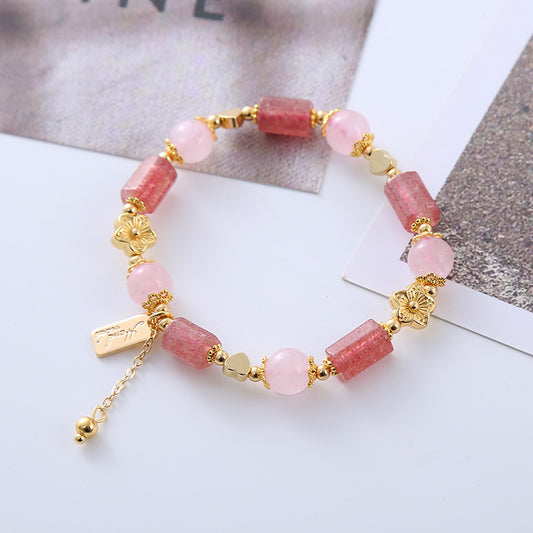 Braccialetto fragola con cuore