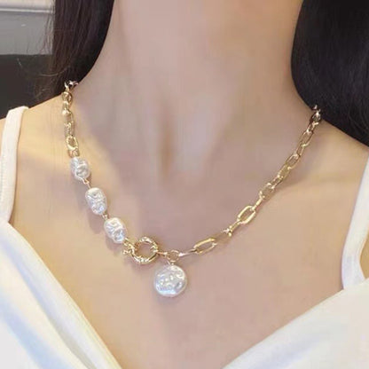 Collana perla barocca argento retrò
