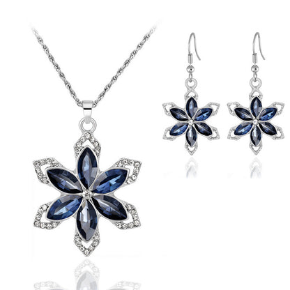 Set fiore con diamanti