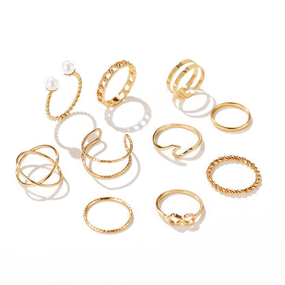 Set 10 anelli perle