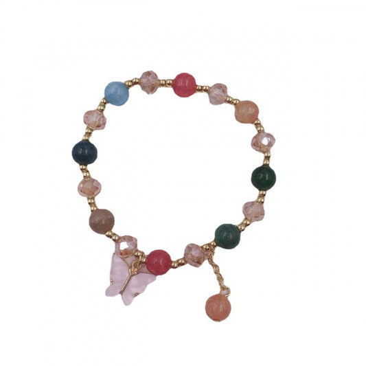 Bracciale giada farfalla e fiore