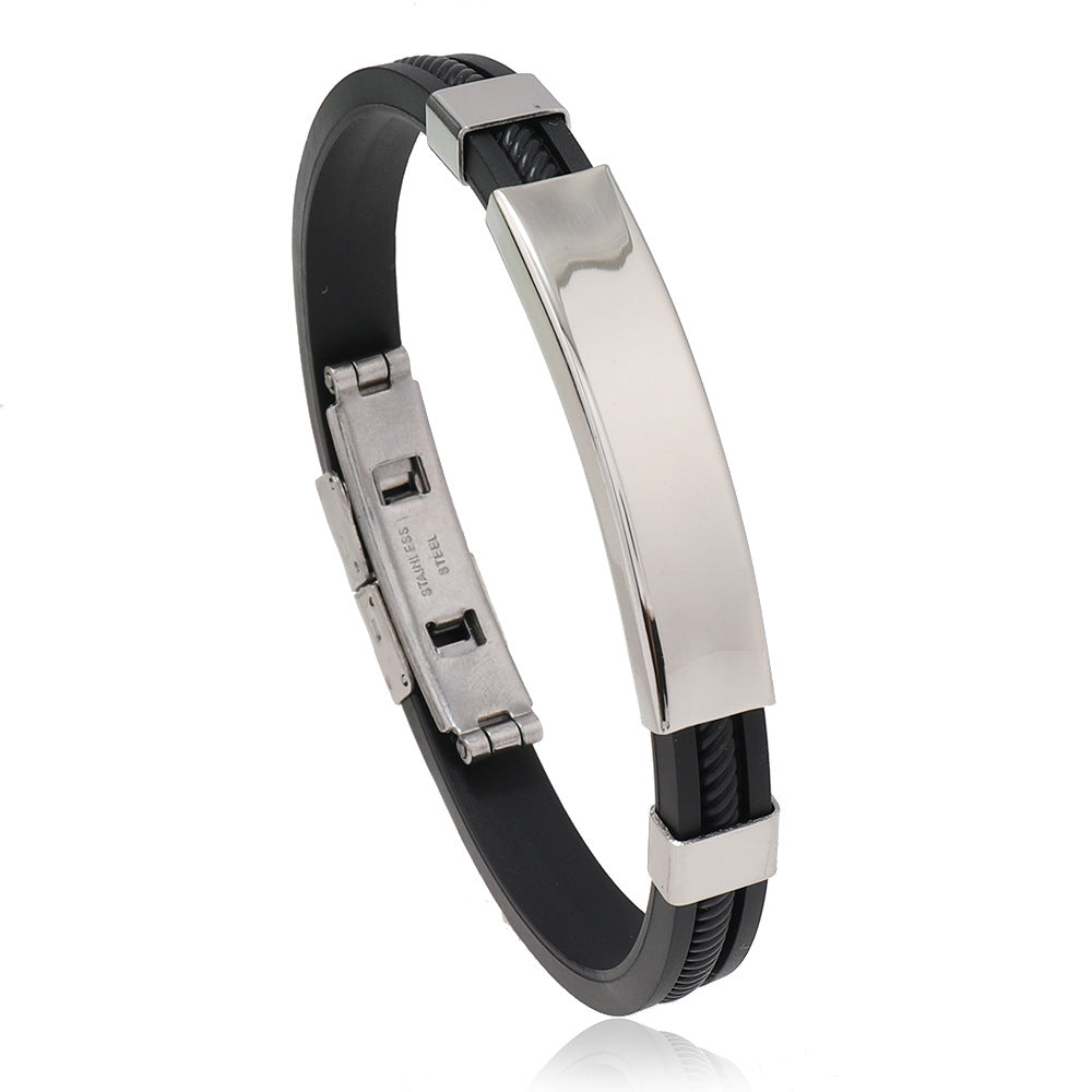 Bracciale titanio silicone