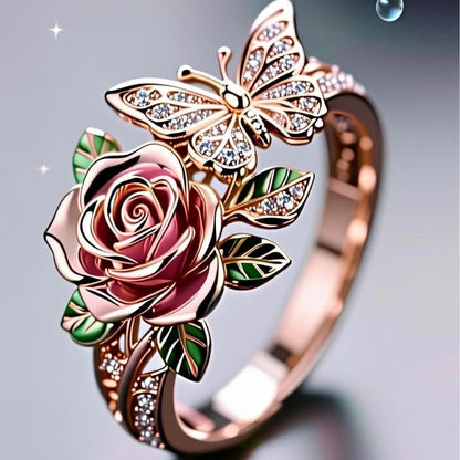 Anello farfalla colorato