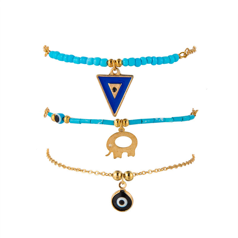 Cavigliera foglia diamante