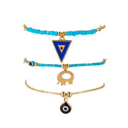 Cavigliera foglia diamante